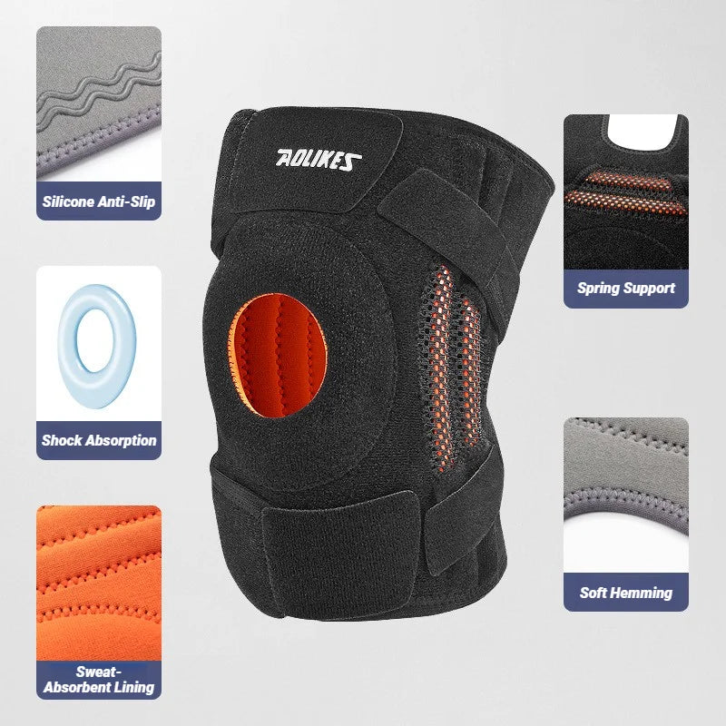 Knee Brace with Side Stabilizers & Gel Pads