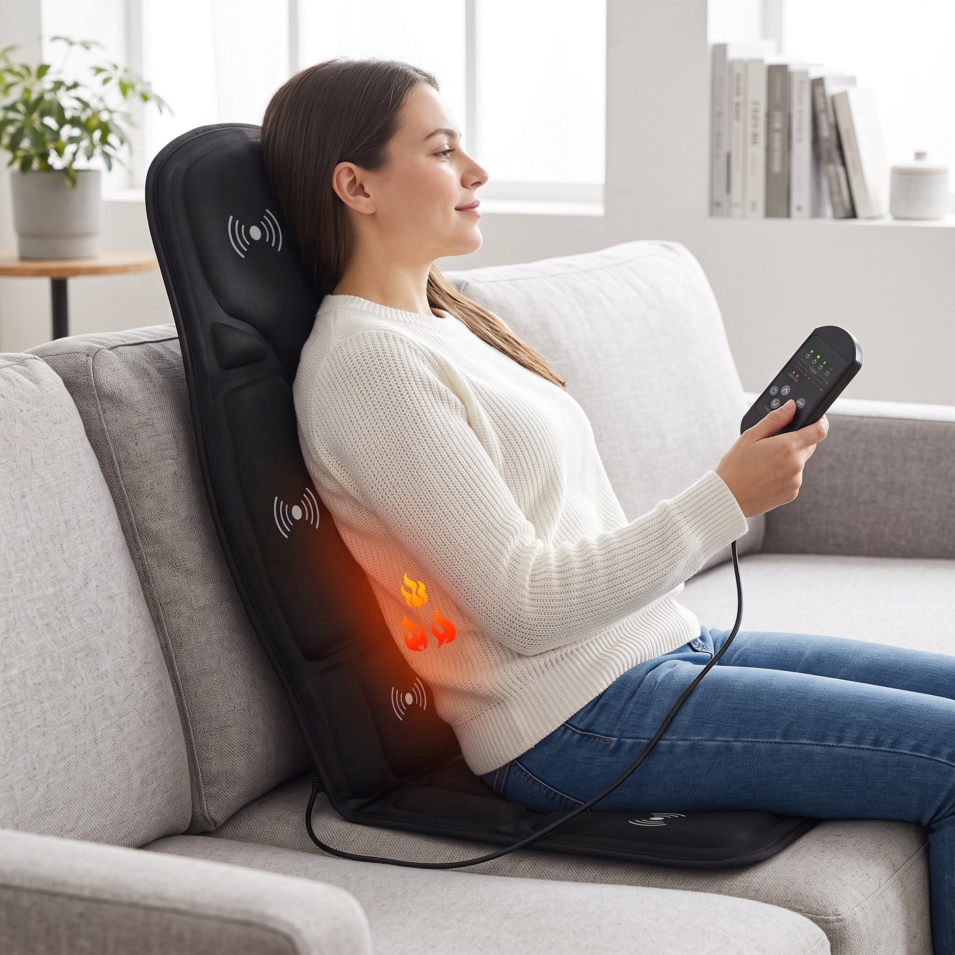 ComfortEase | Electric Back Massager Cushion with Infrared Heating | Versatile Massage for Home and Car 14