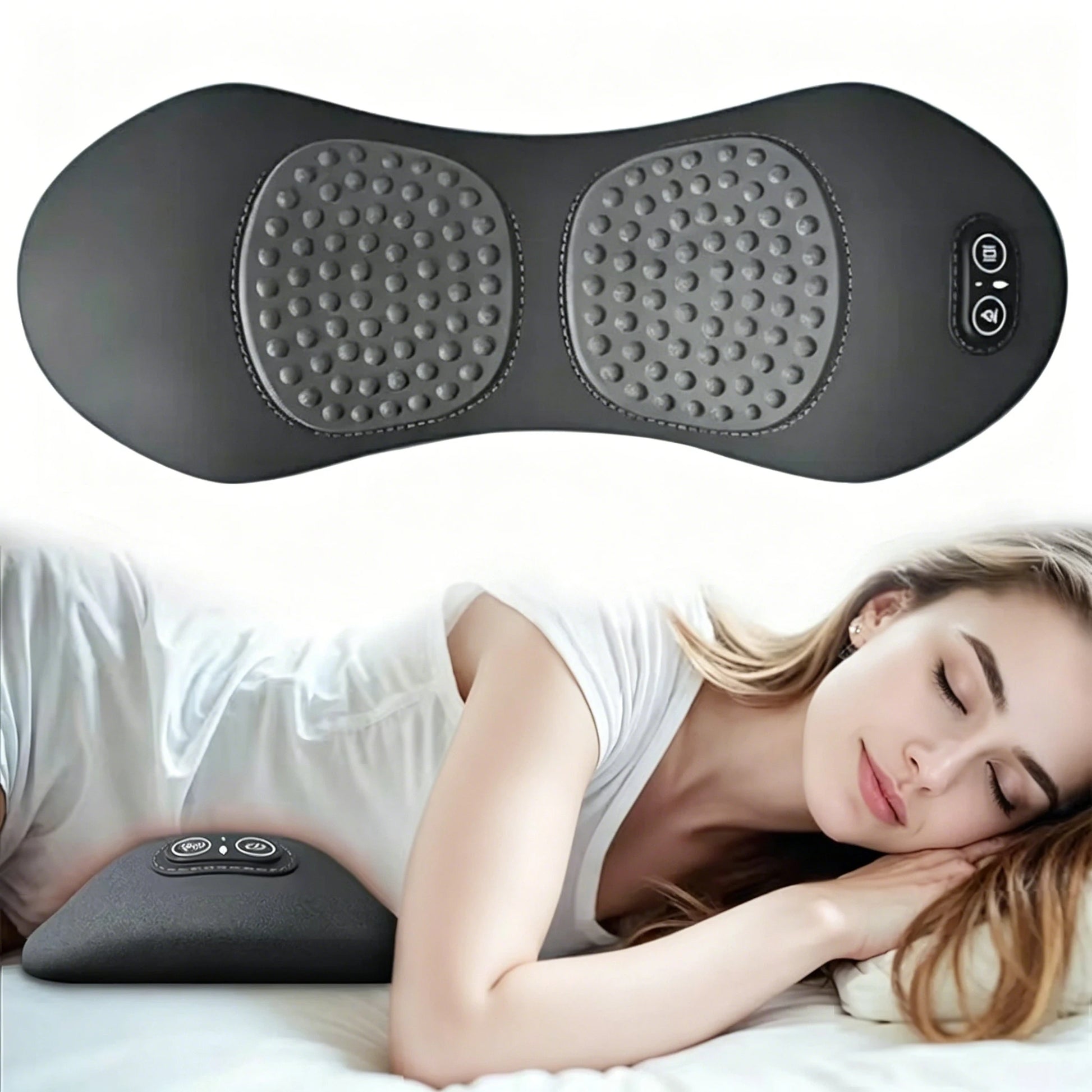 ComfortEase | Electric Lumbar Support Pillow with Heating & Vibration | Ergonomic Design for Back Pain Relief 0