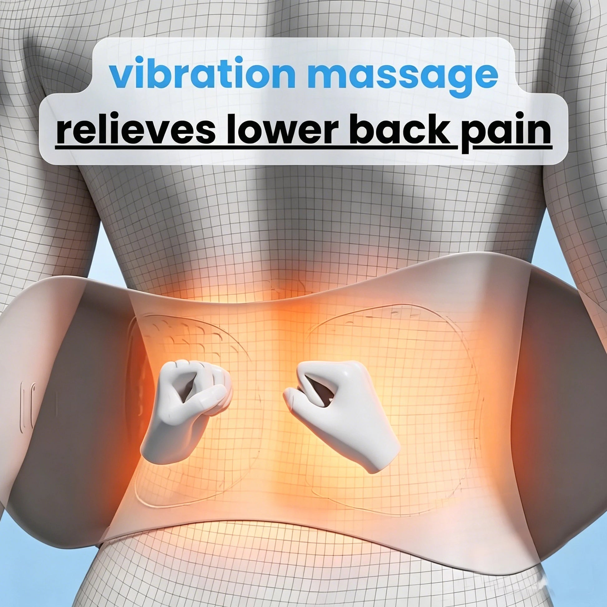 ComfortEase | Electric Lumbar Support Pillow with Heating & Vibration | Ergonomic Design for Back Pain Relief 2