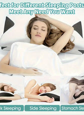 ComfortEase | Ergonomic Cotton Snack Pillow with Soft Design | Lightweight Support for All Sleep Positions 0