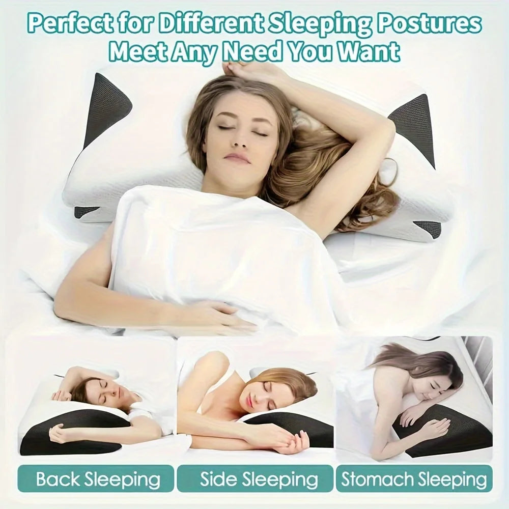 ComfortEase | Ergonomic Cotton Snack Pillow with Soft Design | Lightweight Support for All Sleep Positions 0