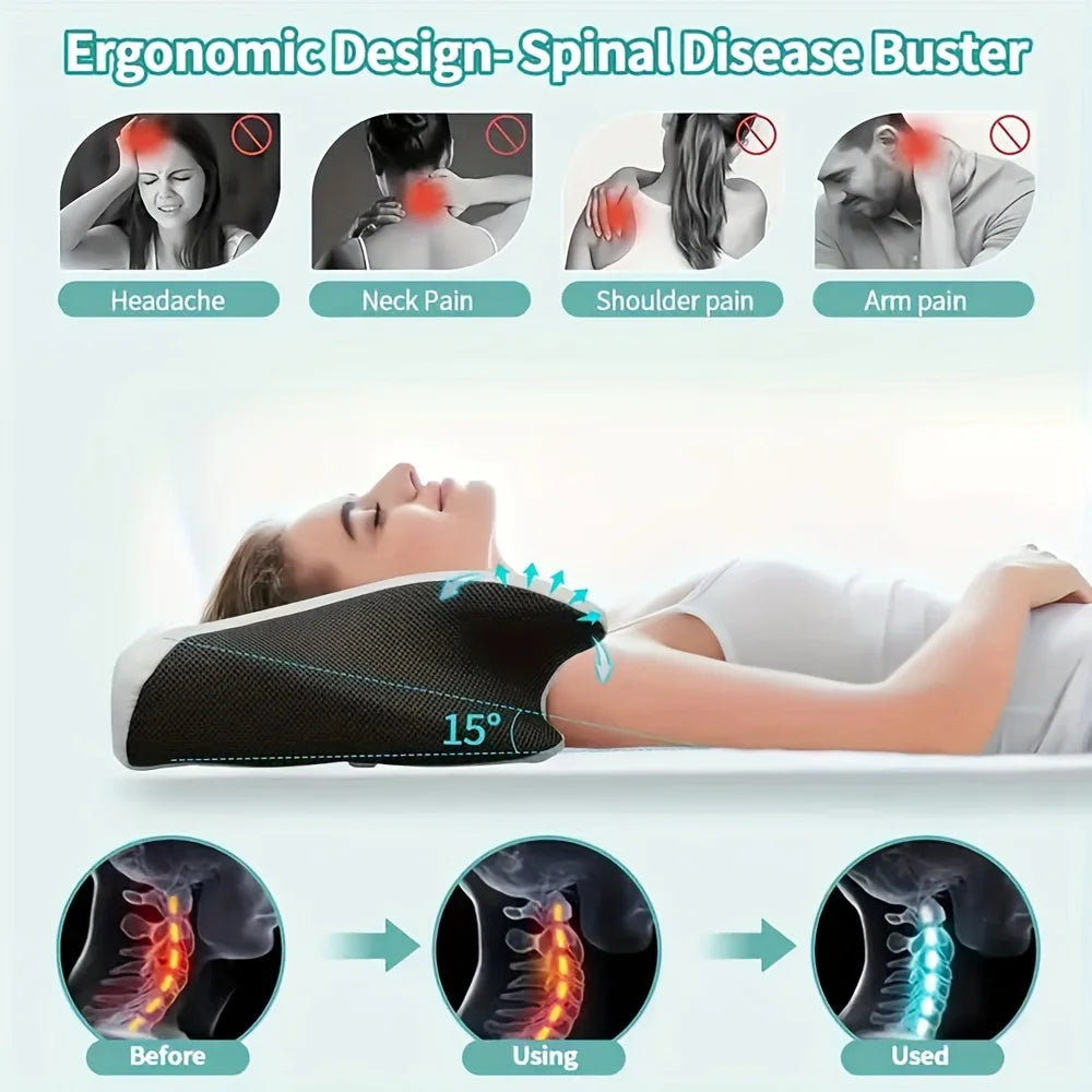 ComfortEase | Ergonomic Cotton Snack Pillow with Soft Design | Lightweight Support for All Sleep Positions 1
