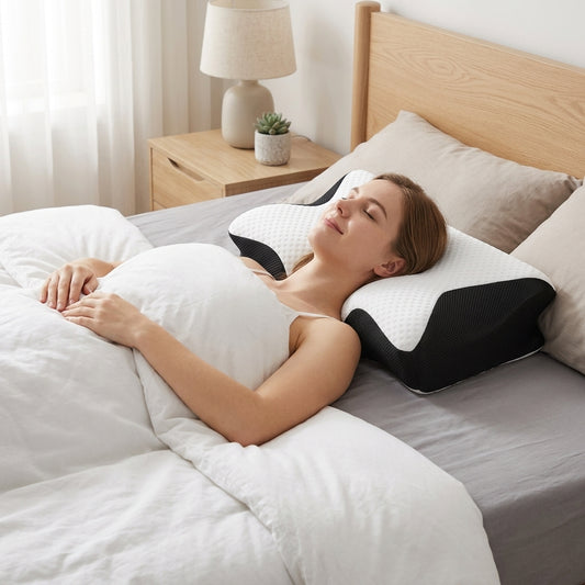 ComfortEase | Ergonomic Cotton Snack Pillow with Soft Design | Lightweight Support for All Sleep Positions 12