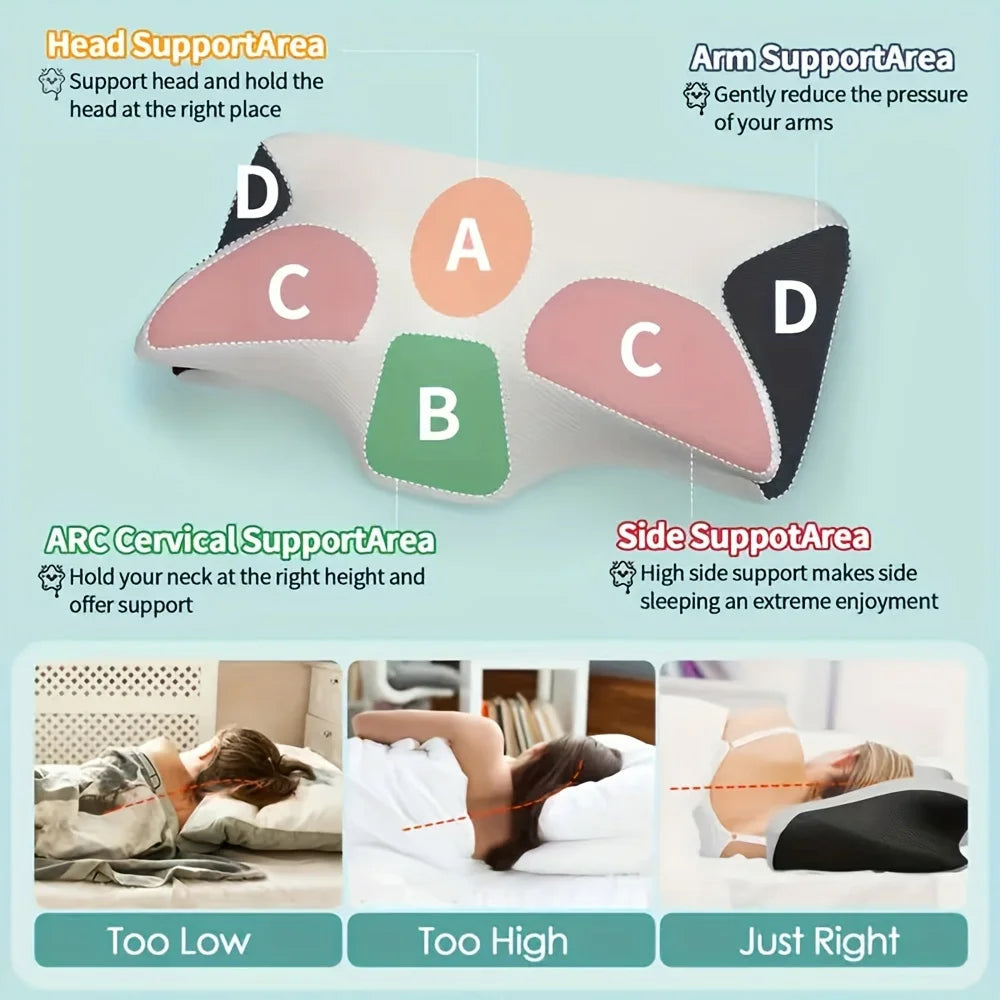 ComfortEase | Ergonomic Cotton Snack Pillow with Soft Design | Lightweight Support for All Sleep Positions 2
