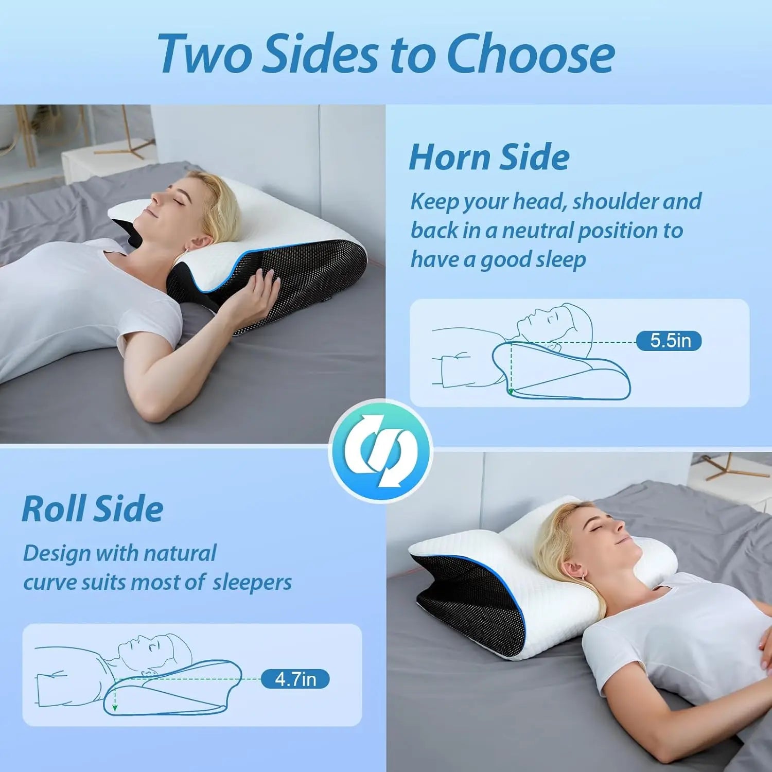 ComfortEase | Ergonomic Cotton Snack Pillow with Soft Design | Lightweight Support for All Sleep Positions 4