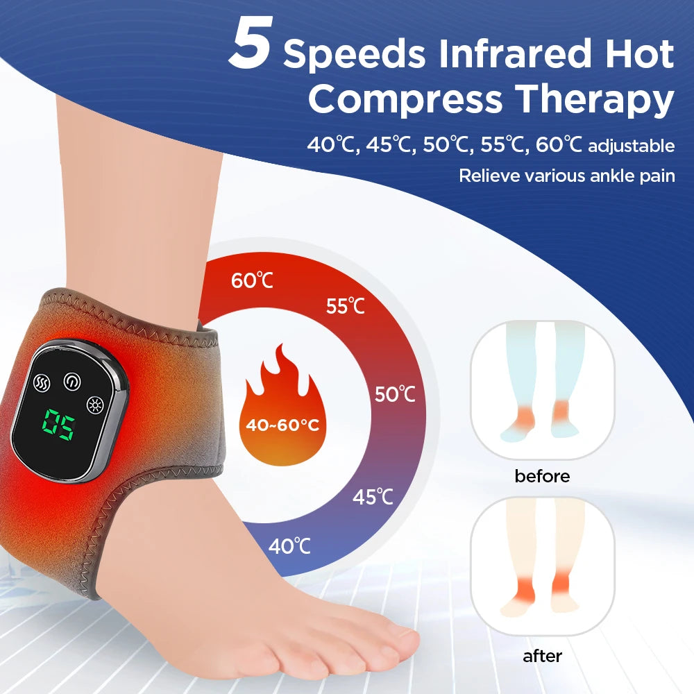 ComfortFlex | Electric Foot Massager with Infrared Heat & Vibration | Adjustable Support for Pain Relief 1