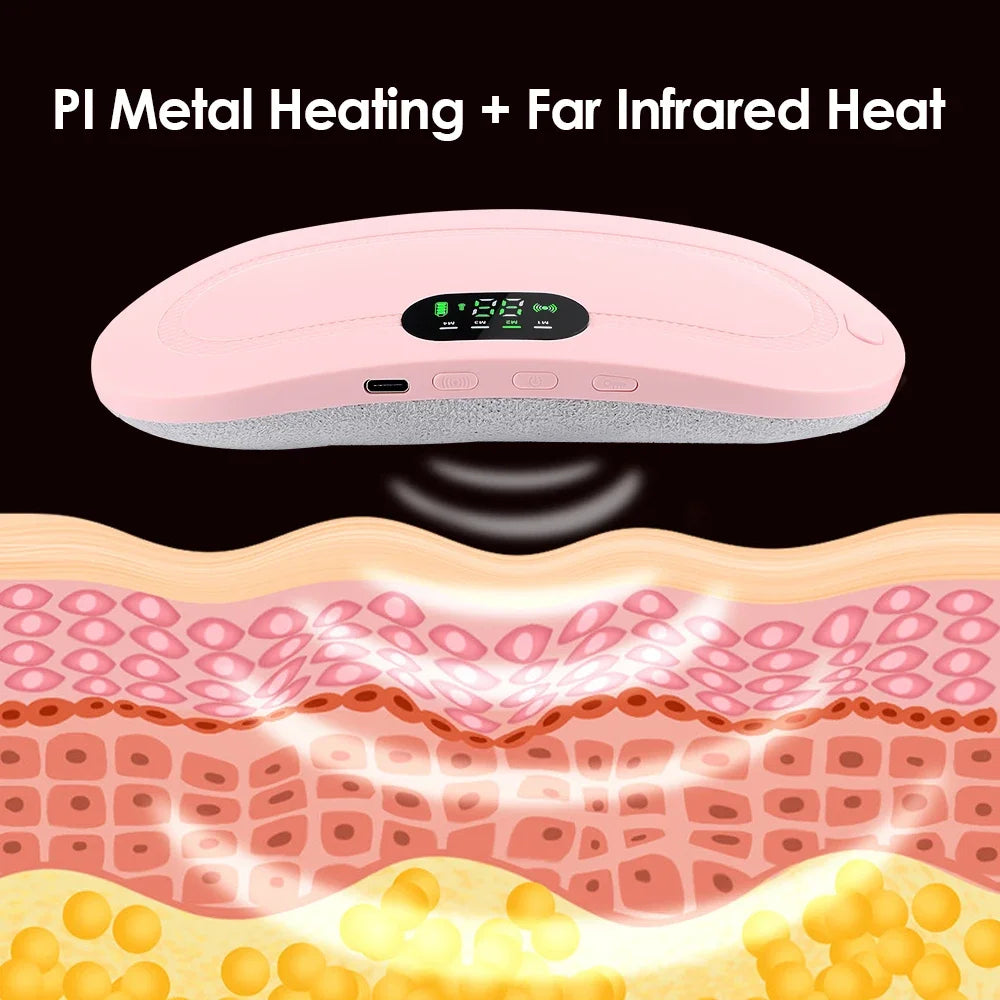 Comfort Belt | Electric Heating Pad for Cramps with Adjustable Vibration | Rechargeable Relief for Abdominal Comfort 1