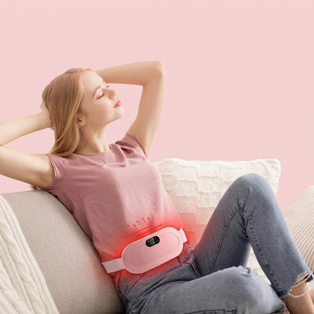 Comfort Belt | Electric Heating Pad for Cramps with Adjustable Vibration | Rechargeable Relief for Abdominal Comfort 12