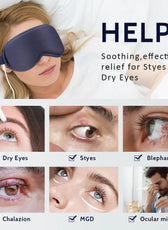 Comfort Eye Mask | 3-Level Hot Compress Electric Steam Eye Mask with Smart Timing for Relaxation 1