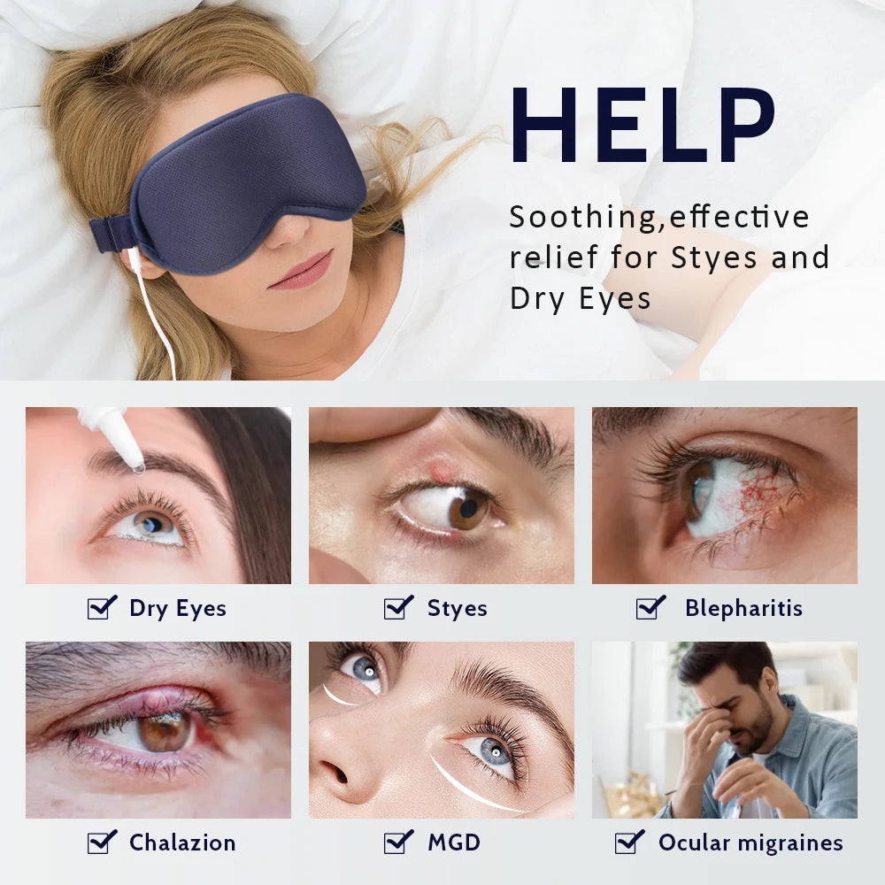 Comfort Eye Mask | 3-Level Hot Compress Electric Steam Eye Mask with Smart Timing for Relaxation 1