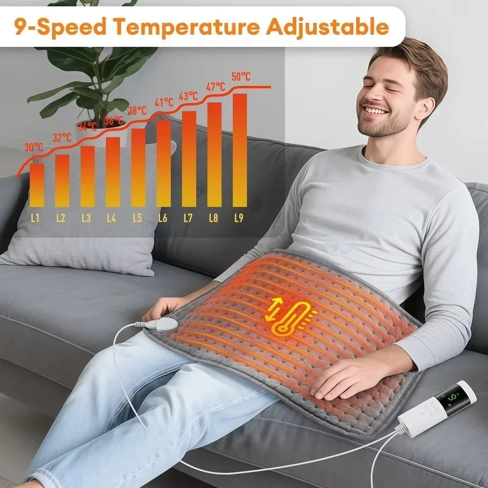 Comfort Heat | Electric Heating Massage Pad with 9 Temperature Levels | Soothing Relief for Legs and Body 0