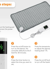 Comfort Heat | Electric Heating Massage Pad with 9 Temperature Levels | Soothing Relief for Legs and Body 4