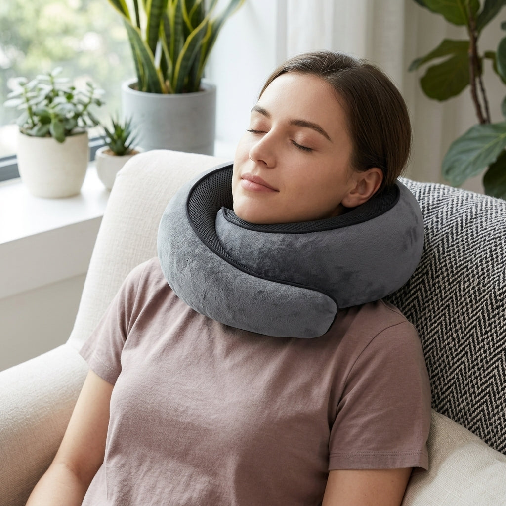 Neck Pillow with Adjustable Support