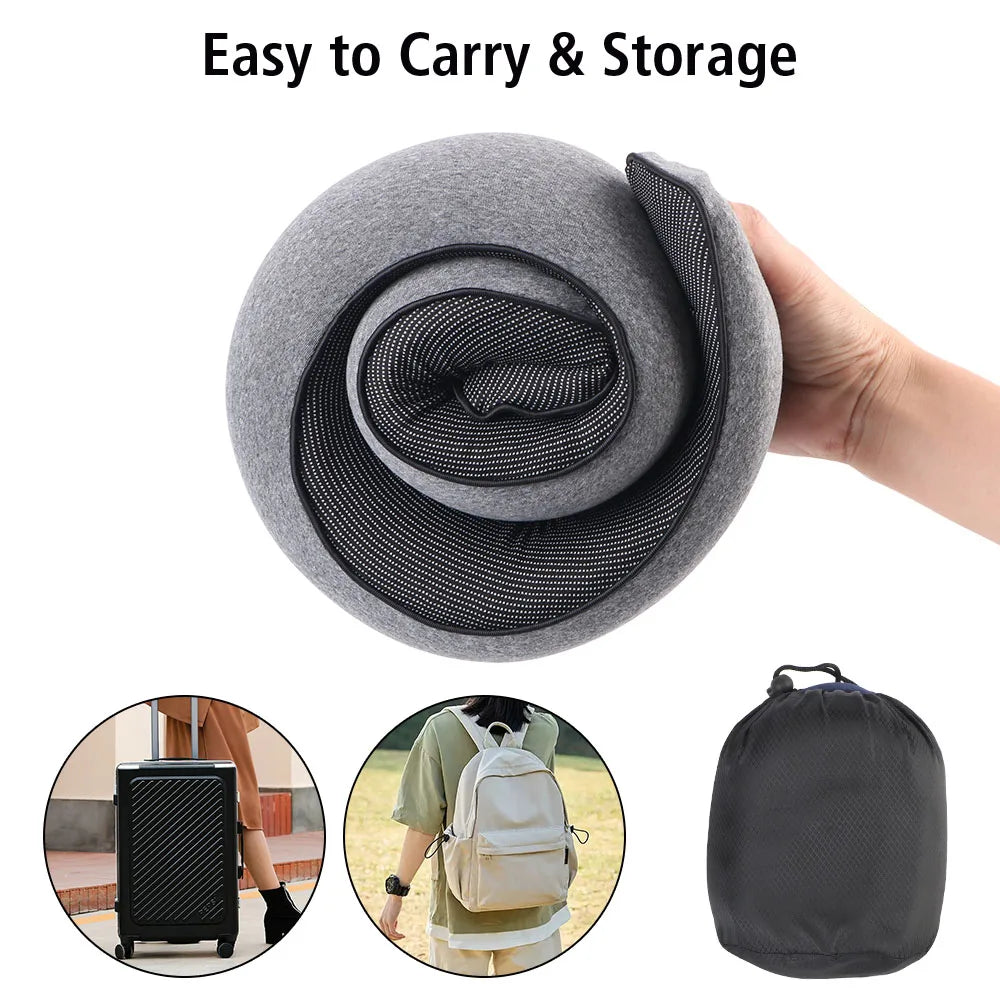 Neck Pillow with Adjustable Support