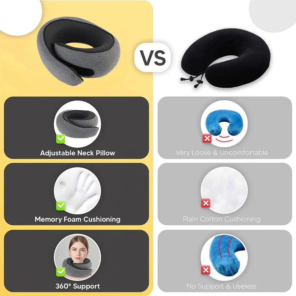 Neck Pillow with Adjustable Support