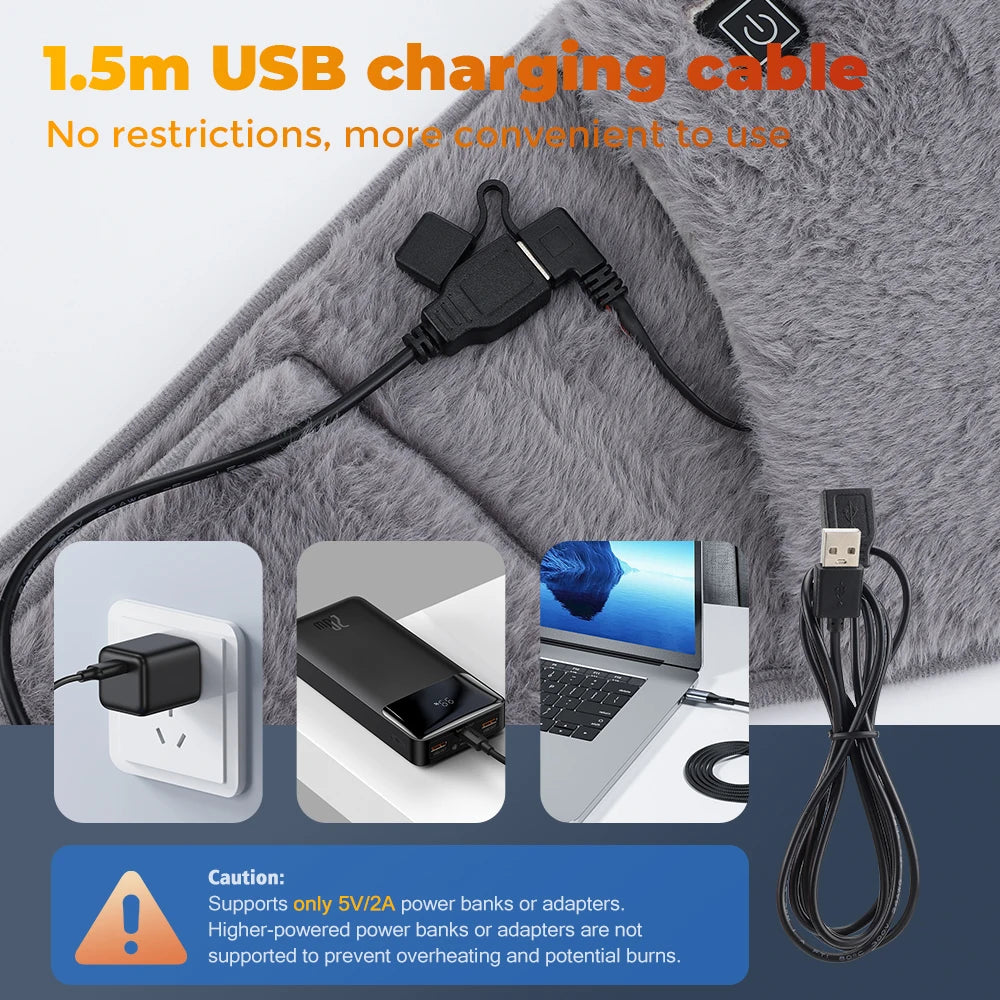 Comfort Warmth | Electric Graphene Heating Pad with 3 Temperature Settings | Portable Waist and Hand Warmer for Ultimate Comfort 1