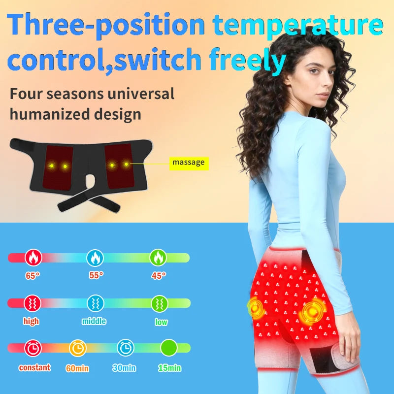 Red Light Heated Shorts with 3-Level Heating & Timer