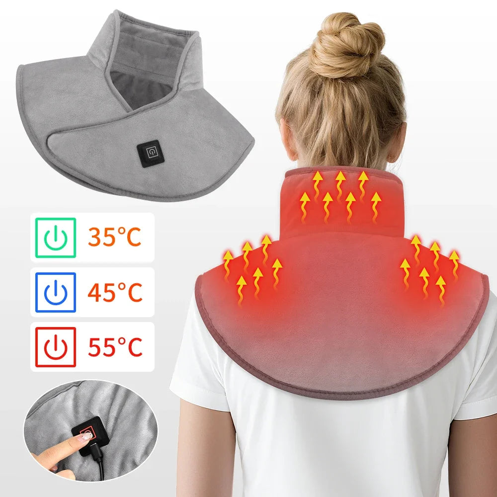 Comfort Wrap | USB Heated Neck and Shoulder Pad with 3 Heat Levels | Soft Fabric for Soothing Relief 0