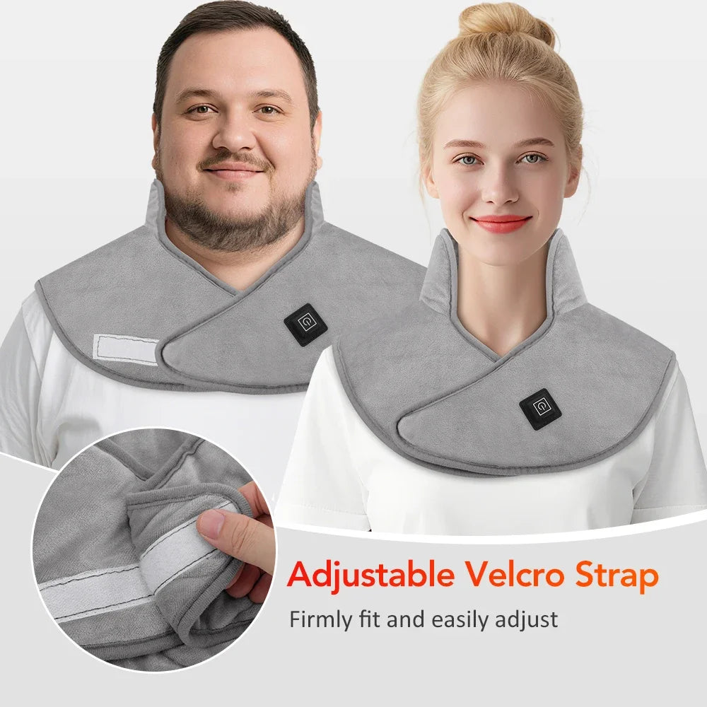 Comfort Wrap | USB Heated Neck and Shoulder Pad with 3 Heat Levels | Soft Fabric for Soothing Relief 4