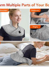 Comfort Wrap | USB Heated Neck and Shoulder Pad with 3 Heat Levels | Soft Fabric for Soothing Relief 5