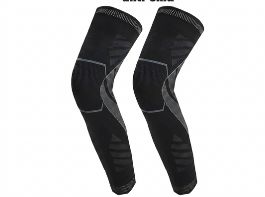 Compression Knee Brace | Non-Slip Full-Length Sleeve for Sports Support | Adjustable Fit for Enhanced Stability 12