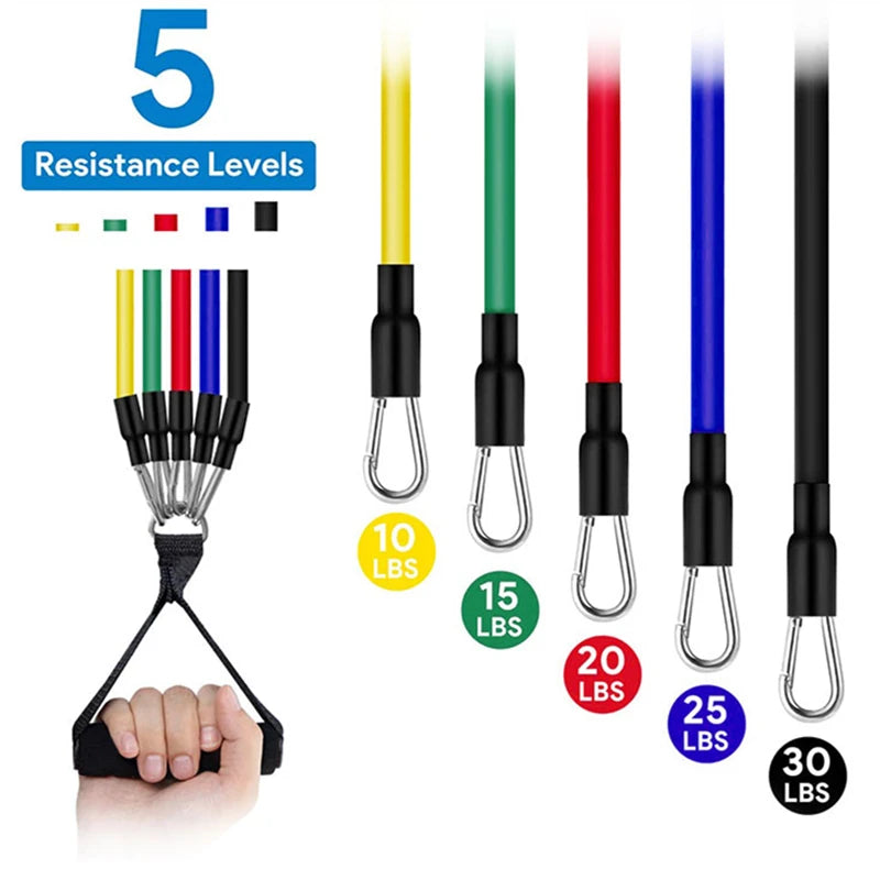 Dynamic Fitness Set | Resistance Bands Workout with Adjustable Levels