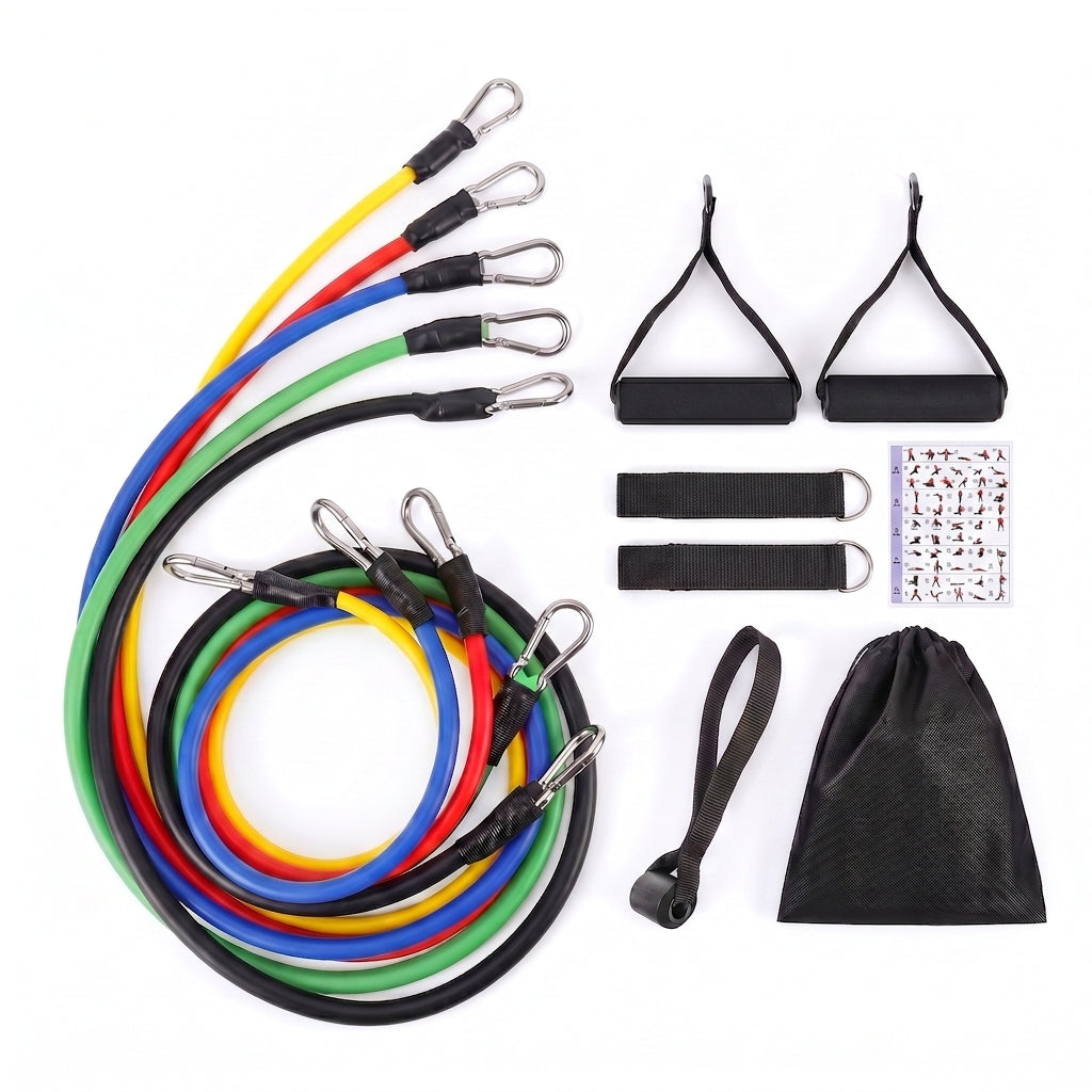Dynamic Fitness Set | Resistance Bands Workout with Adjustable Levels