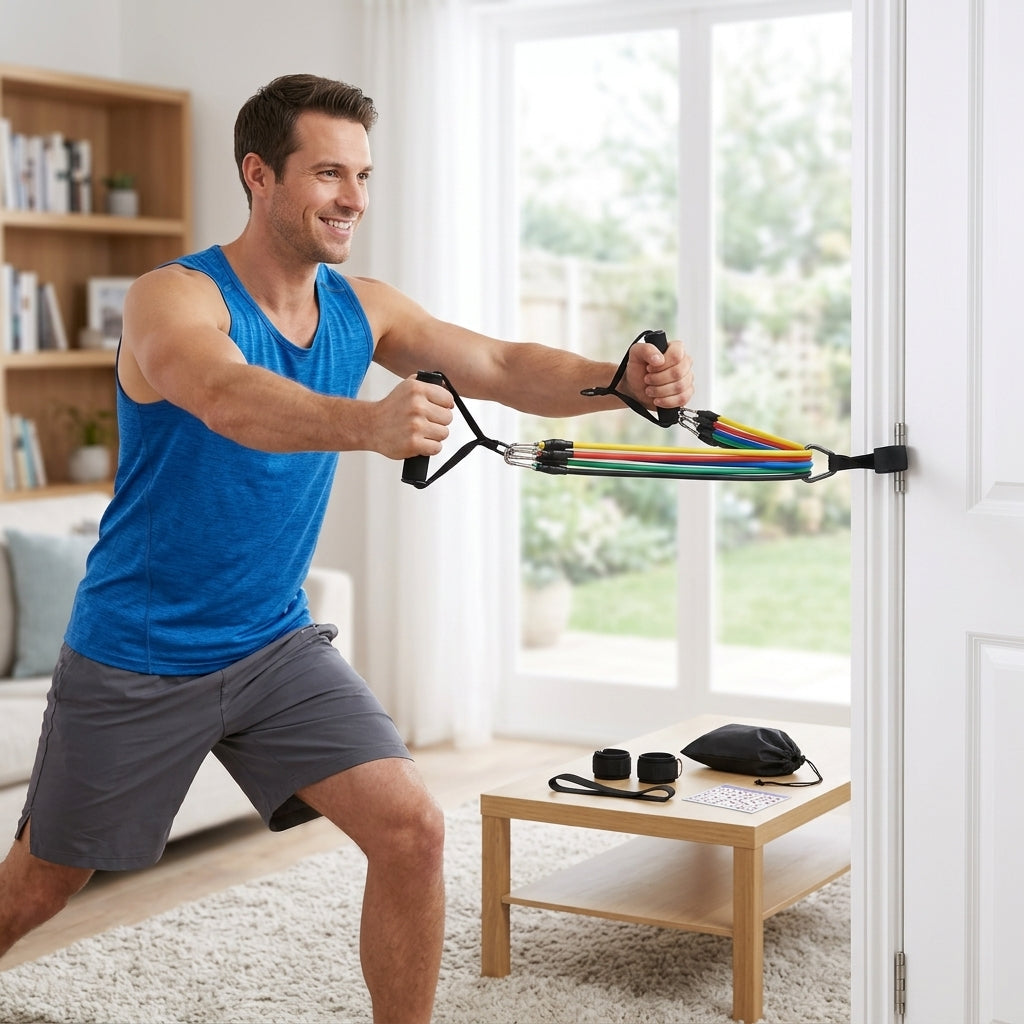 Dynamic Fitness Set | Resistance Bands Workout with Adjustable Levels