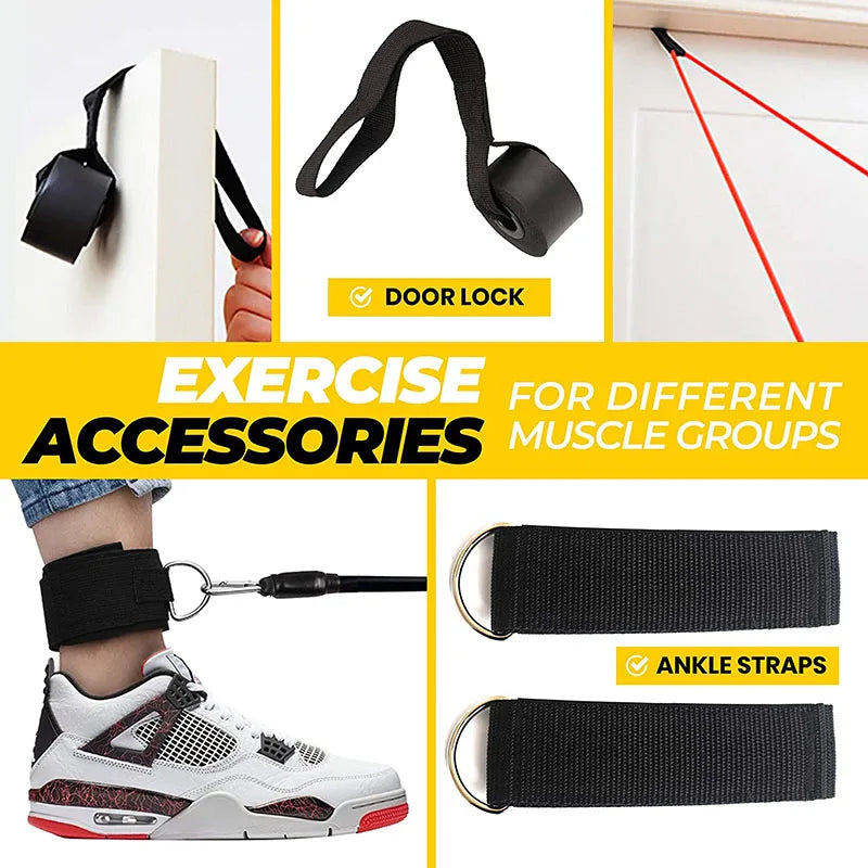 Dynamic Fitness Set | Resistance Bands Workout with Adjustable Levels