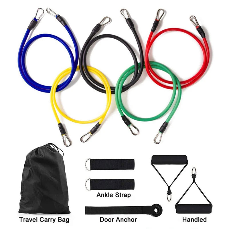 Dynamic Fitness Set | Resistance Bands Workout with Adjustable Levels