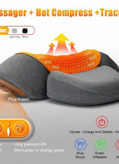 Electric Neck Massager Pillow with Heat & Vibration | Orthopedic Support for Pain Relief 1