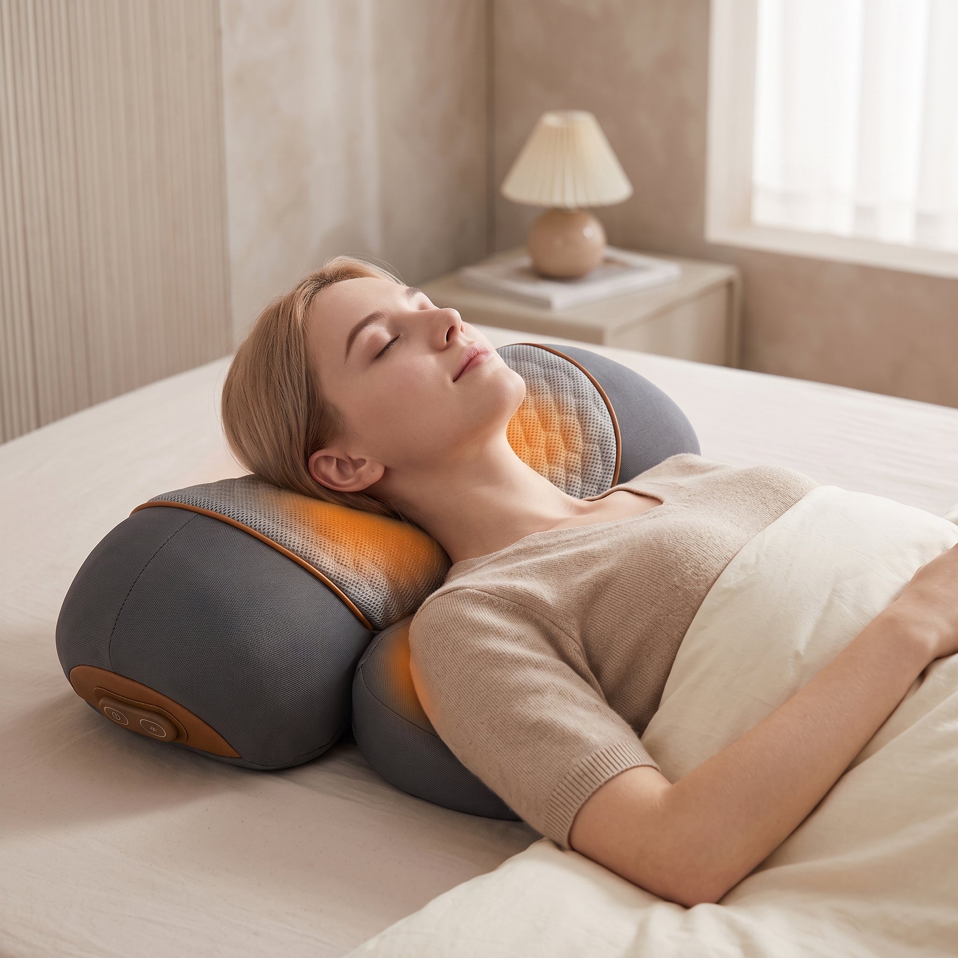Electric Neck Massager Pillow with Heat & Vibration | Orthopedic Support for Pain Relief 12