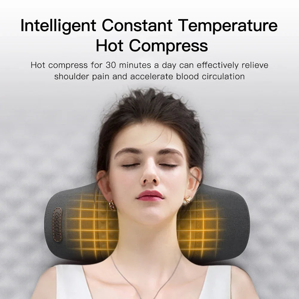 Electric Neck Massager Pillow with Heat & Vibration | Orthopedic Support for Pain Relief 4
