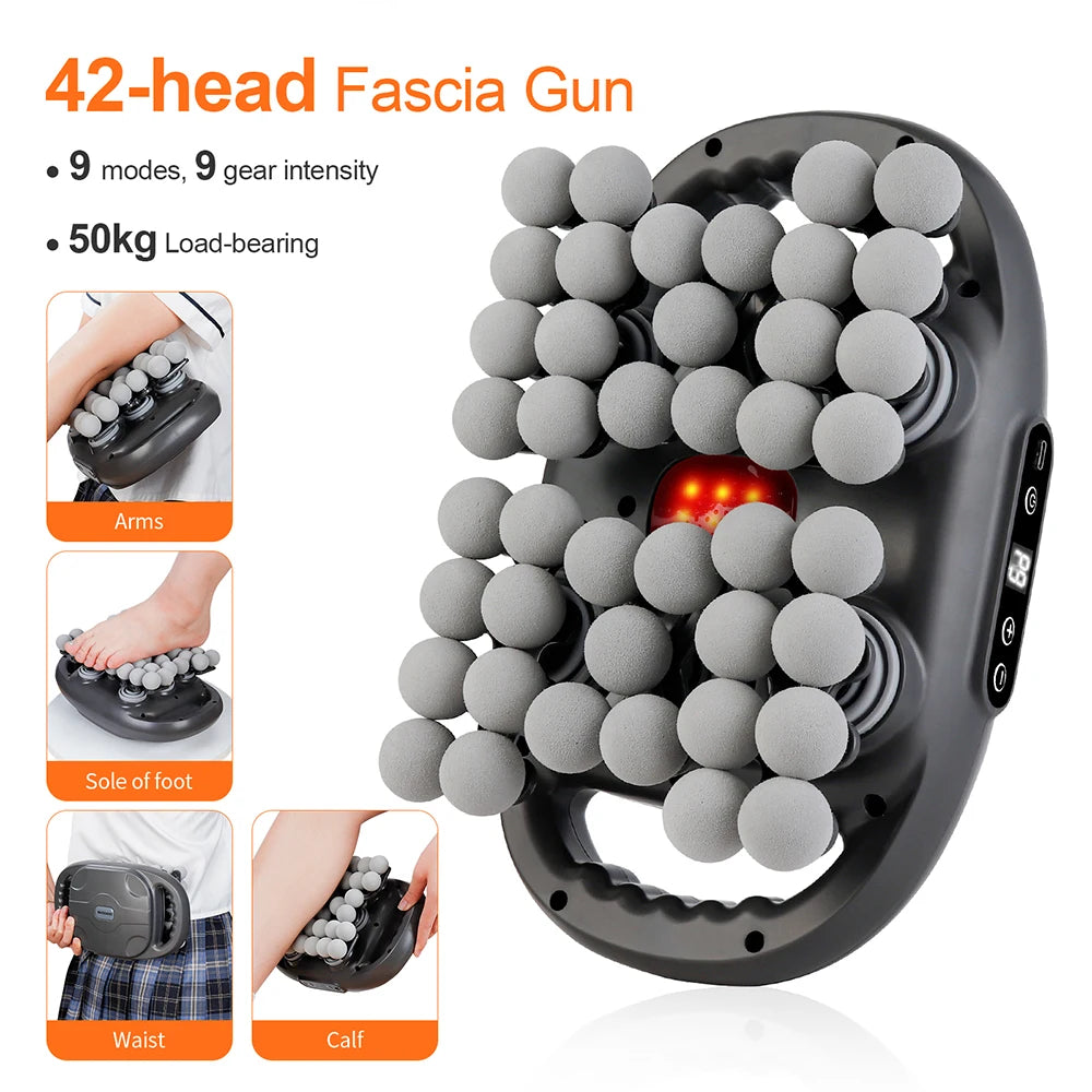 Fascia | Massage Gun with 42 Heads High-Frequency Vibration for Muscle Relief