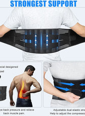 Lumbar Support Brace | Anti-Skid Back Support Belt with 6 Stays | Breathable Design for Pain Relief 1