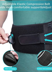 Lumbar Support Brace | Anti-Skid Back Support Belt with 6 Stays | Breathable Design for Pain Relief 4