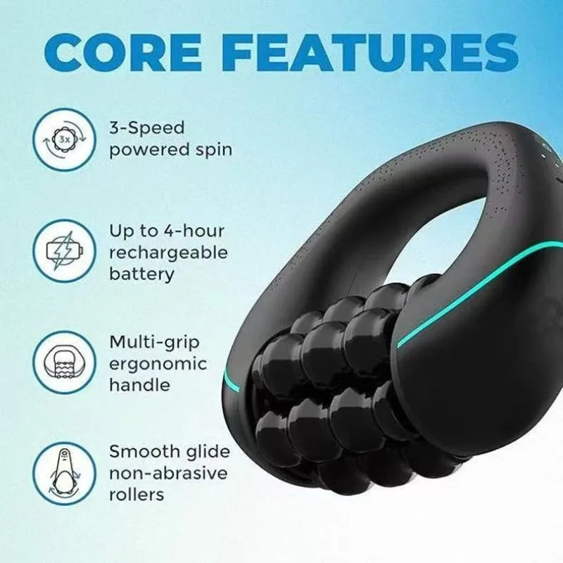 Mini Rolling Massager | Rechargeable Deep Tissue Percussive Device for Muscle Recovery 3