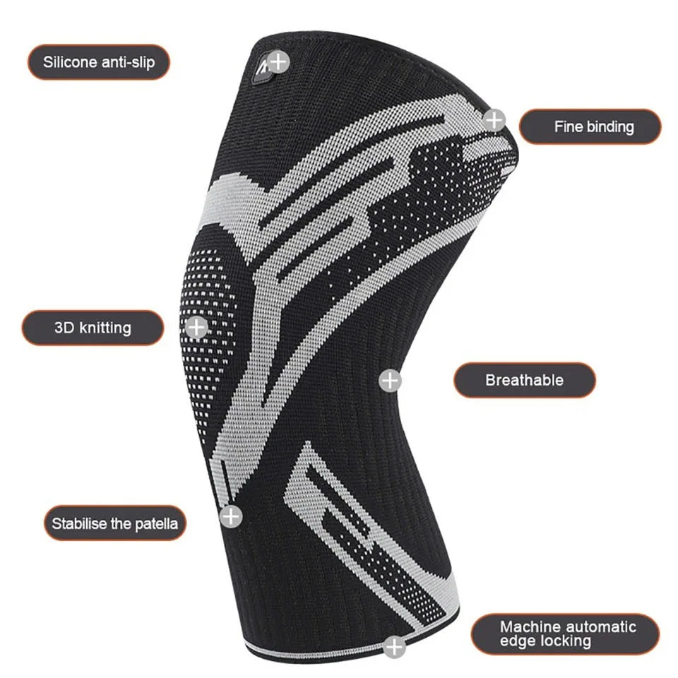 Premium Compression Knee Support Sleeve | Breathable Elastic Design for Active Sports 3