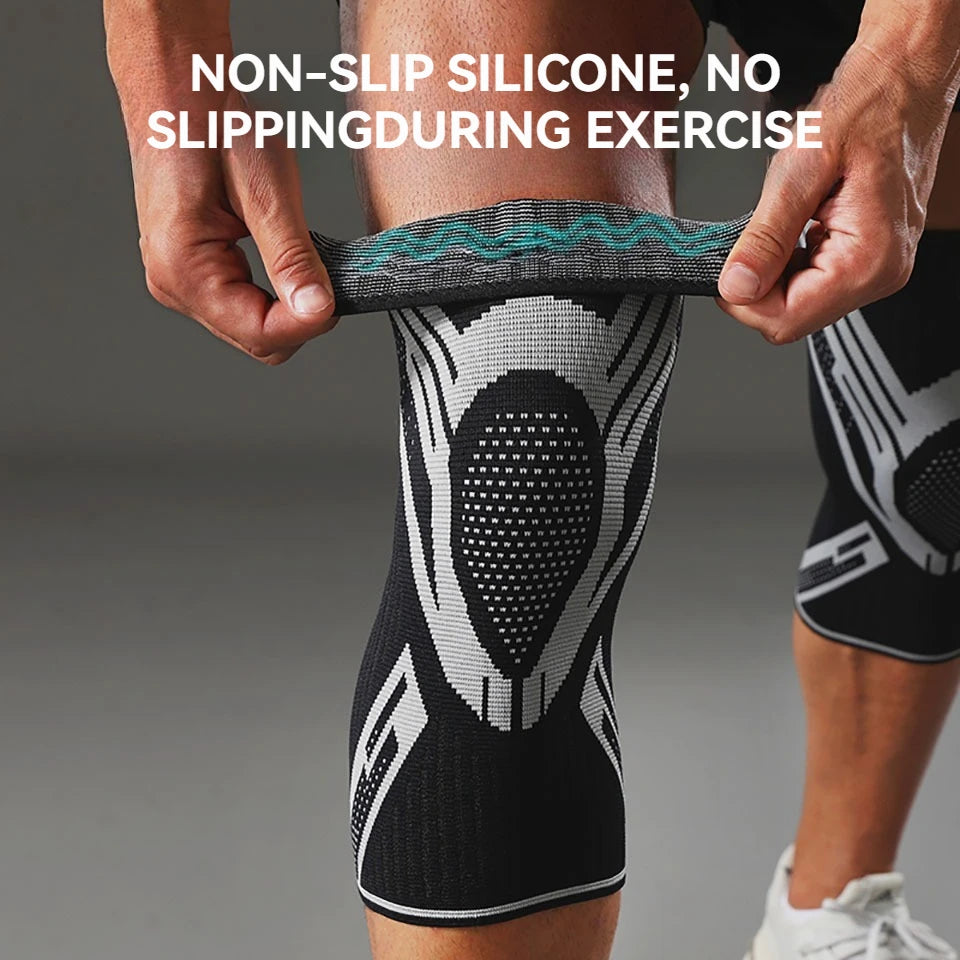Premium Compression Knee Support Sleeve | Breathable Elastic Design for Active Sports 4