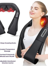 RelaxEase | Neck Massager with Heat & Deep Kneading | Portable Relief for Tension 0