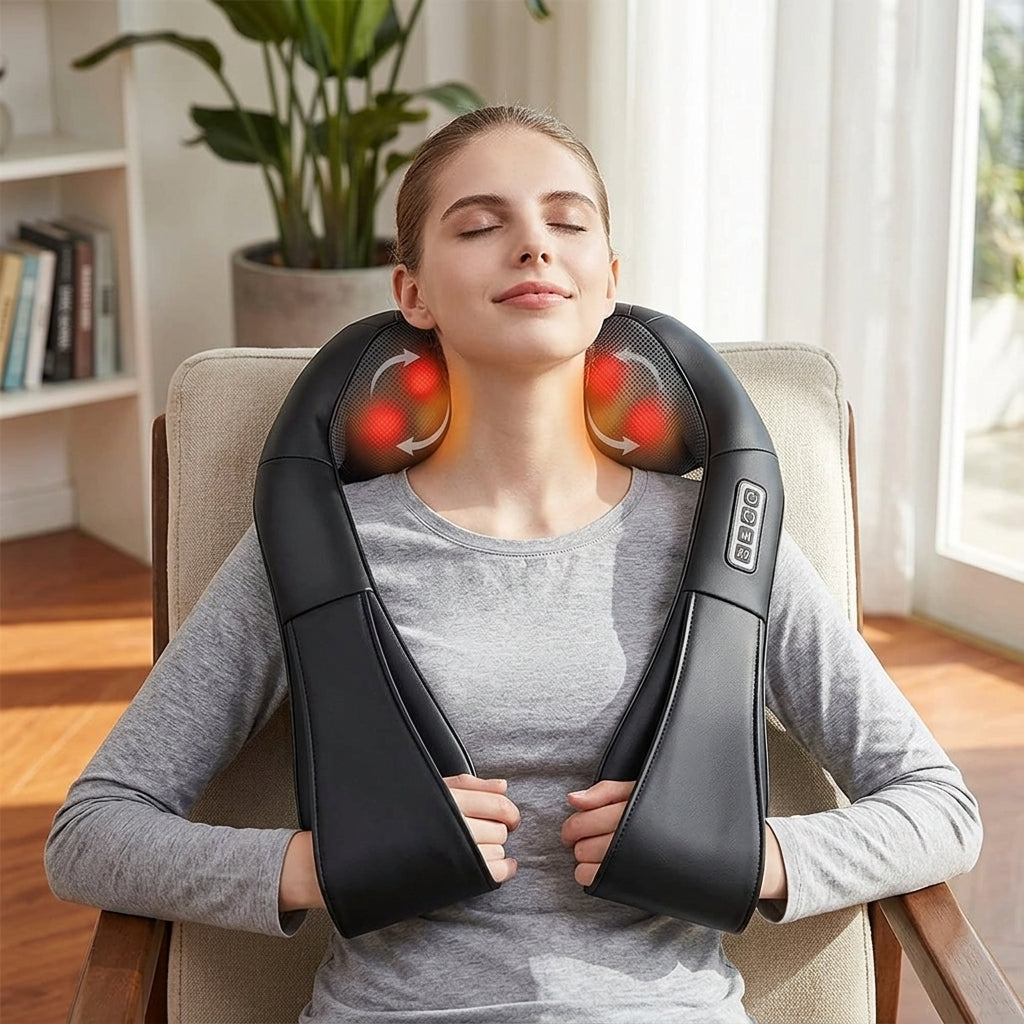 RelaxEase | Neck Massager with Heat & Deep Kneading | Portable Relief for Tension 12