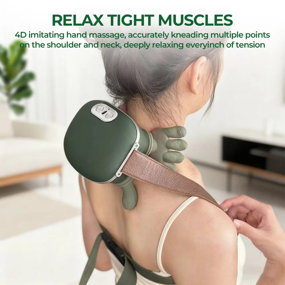 Relaxation Haven | 4D Wireless Neck and Shoulder Massager with Deep Tissue Kneading | Portable Relief for Tension and Stress 1
