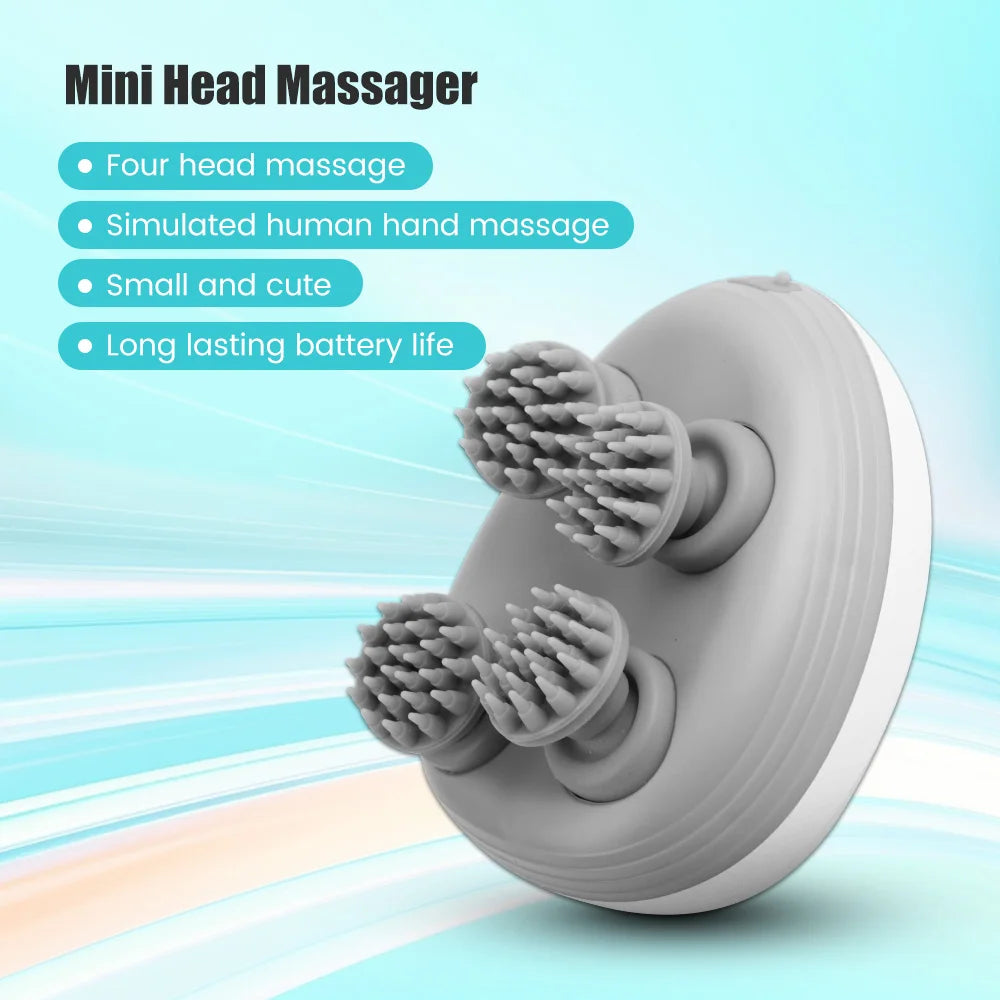 Relaxation Haven | Electric Scalp Massager with 4 Kneading Heads | Scalp Stimulator for Hair Growth and Relaxation 1