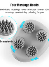 Relaxation Haven | Electric Scalp Massager with 4 Kneading Heads | Scalp Stimulator for Hair Growth and Relaxation 2
