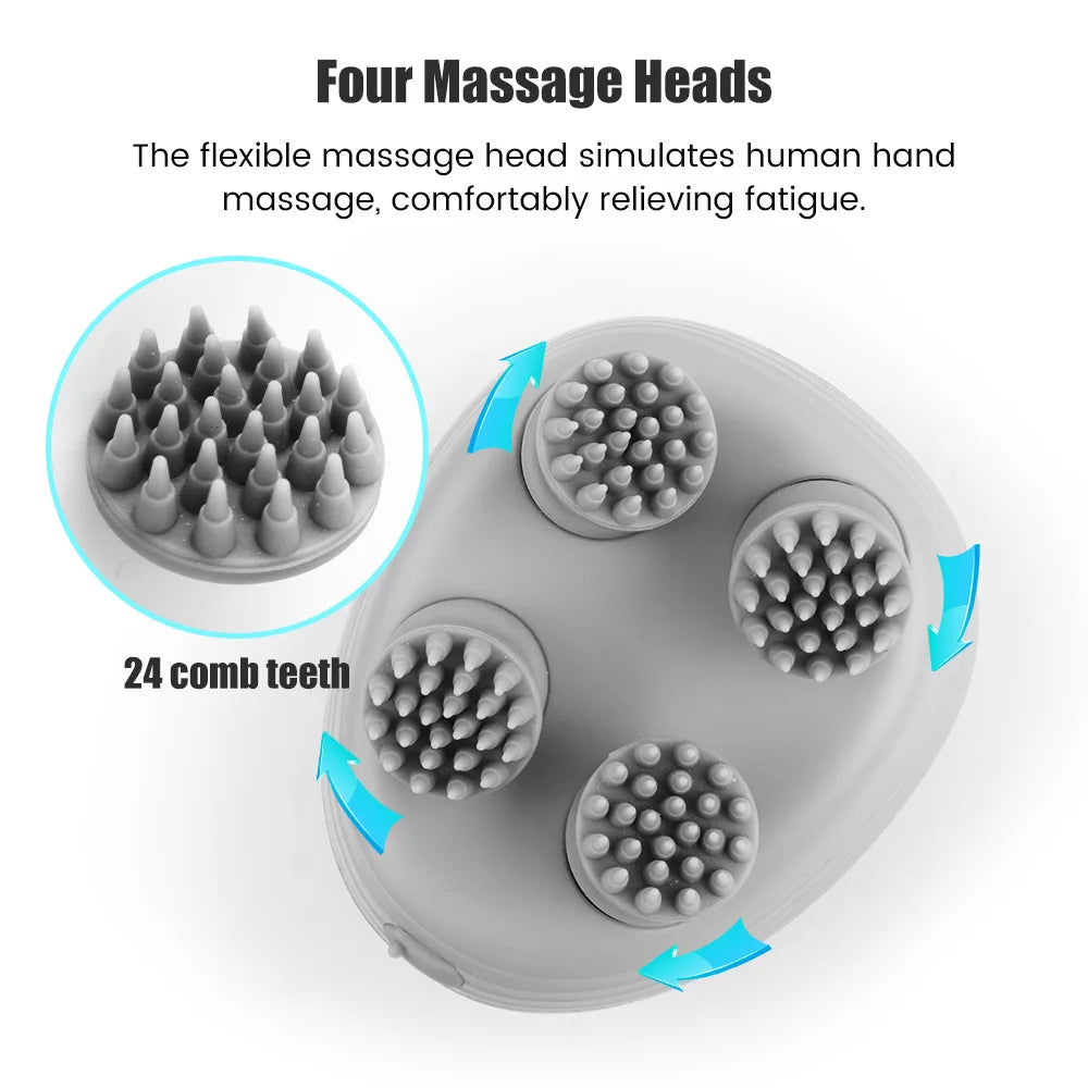 Relaxation Haven | Electric Scalp Massager with 4 Kneading Heads | Scalp Stimulator for Hair Growth and Relaxation 2
