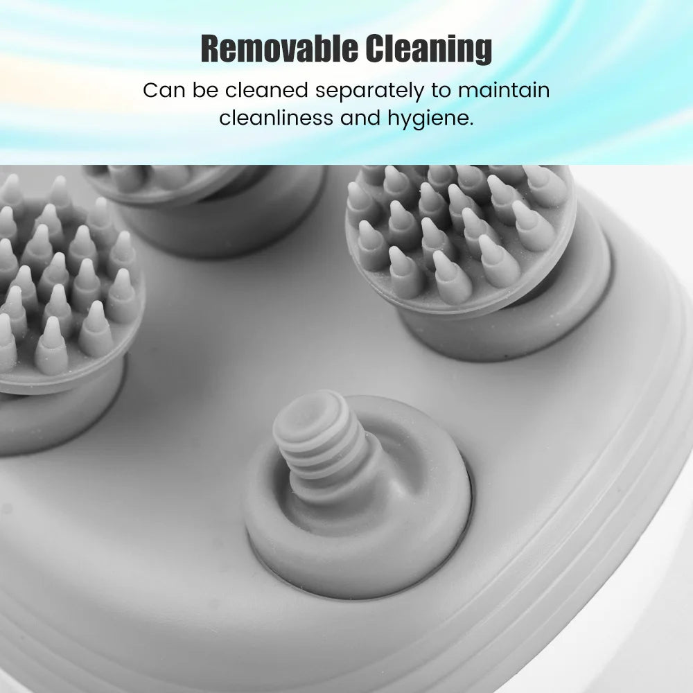Relaxation Haven | Electric Scalp Massager with 4 Kneading Heads | Scalp Stimulator for Hair Growth and Relaxation 4