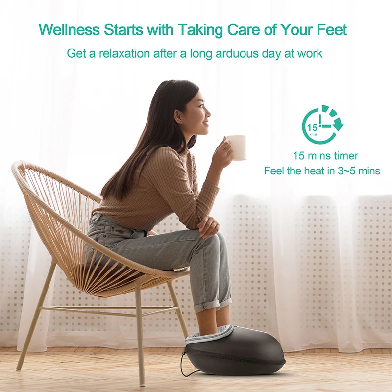Relaxation Haven | Shiatsu Foot Massager with Heat for Pain Relief | Fully Wrapped Design for Ultimate Comfort 3