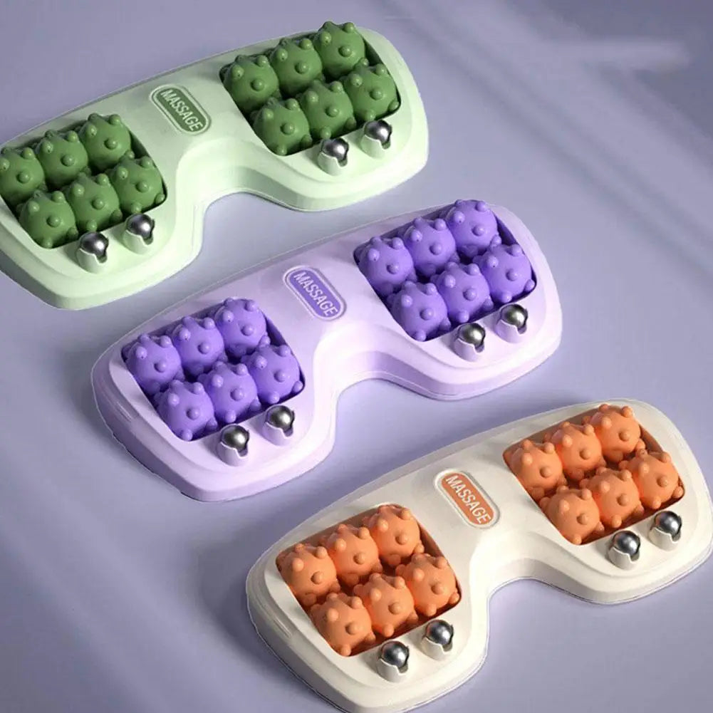 Dual-Wheel Foot Massager for Deep Tissue Relief