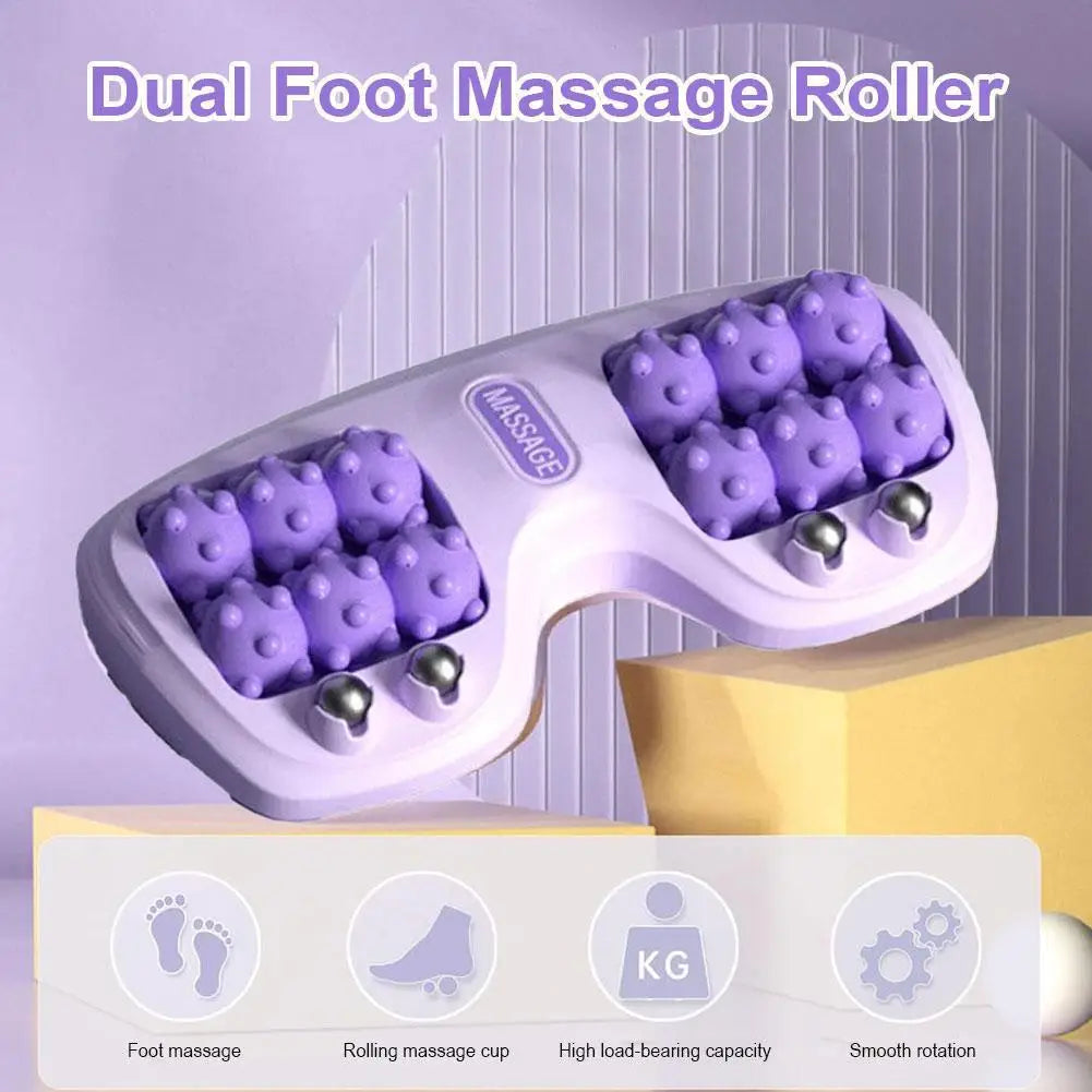 Dual-Wheel Foot Massager for Deep Tissue Relief